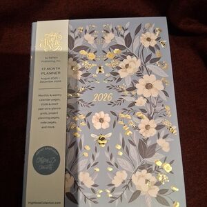 2026 Floral Planner with Gold Accents